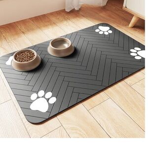 Non-Slip Dog Feeding Mat - Gray- NWT